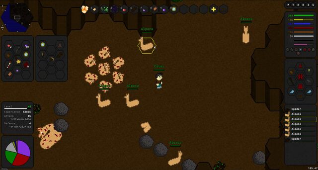 A herd of alpacas in the caves