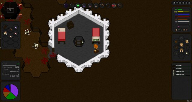 Resting in a tower room in the caves